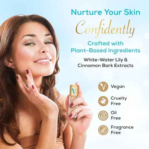 Veil Cosmetics Complexion Fix Liquid Foundation ? Buildable Coverage ? Water-Resistant, Hypoallergenic, Oil-Free, Cruelty-Free & Vegan ? Lightweight & Brightening ? Long Lasting (2N Light Neutral)