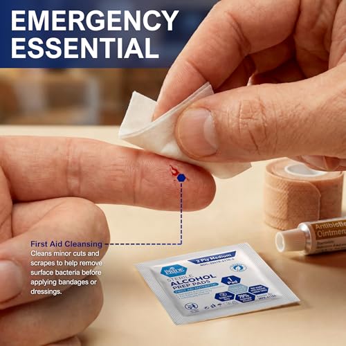 MED PRIDE Sterile Alcohol Prep Pads, 2-Ply, 500 Count - Medical Grade