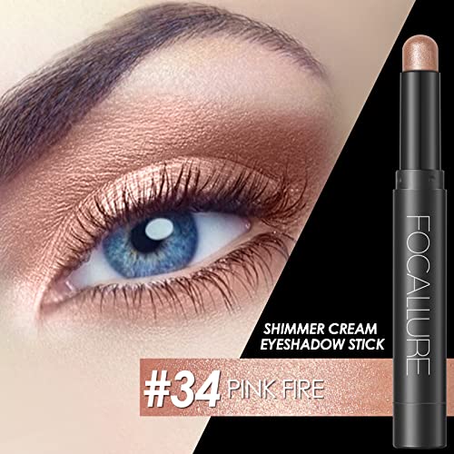 FOCALLURE Shimmer Matte Cream Eyeshadow Stick - Waterproof