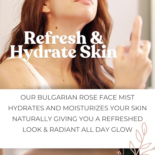 Rose Water Spray for Face & Hair ? 100% Pure Steam-Distilled Rosewater Facial Toner ? Alcohol-Free Hydrating Face Mist & Makeup Setting Spray ? Anti-Aging & pH-Balancing Natural Skin Care (Rose)