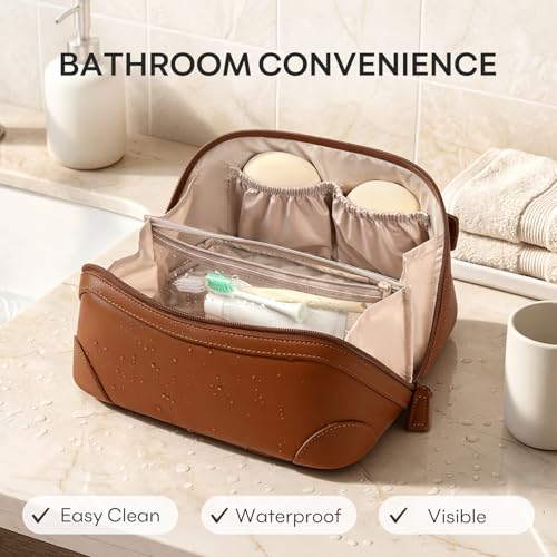Mibasies Large Capacity Waterproof Makeup Bag for Travel