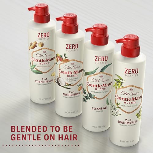Old Spice Gentleman¡¯s Blend with Apricot Kernel & Coconut Oil, 2-in-1 Moisturizing Shampoo and Conditioner, 14.8 fl oz