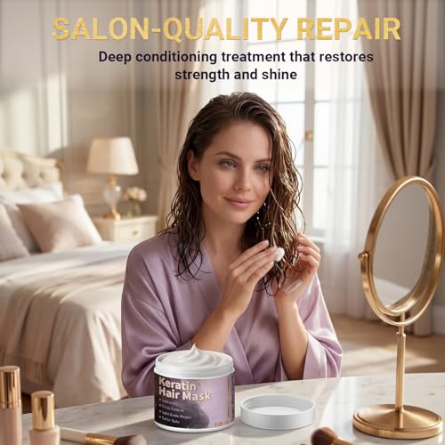 Keratin Hair Mask for Damaged Hair - Deep Conditioning & Repair Treatment