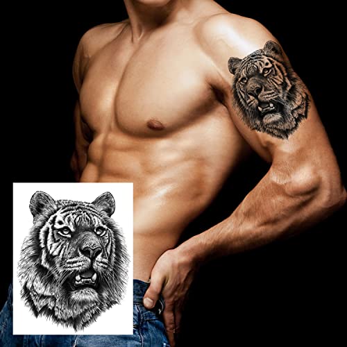 Large Temporary Tattoos, 6-Sheet Arm Sleeve Fake Tattoo Stickers