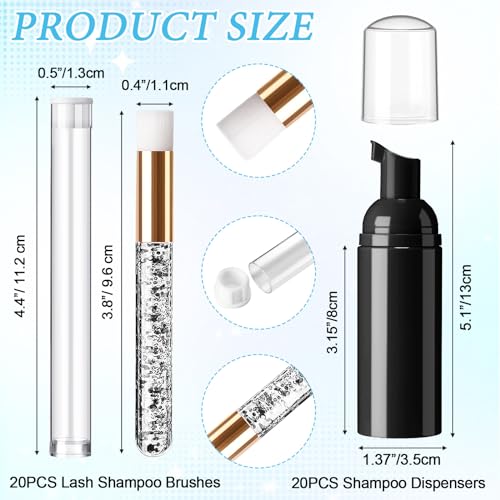 Lash Shampoo Kit - 80 Piece Eyelash Extension Care Set