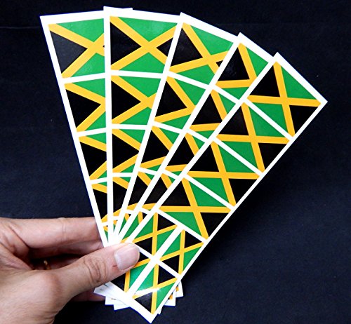 Jamaica Flag Temporary Tattoos - 40 Pack (5 Sheets)