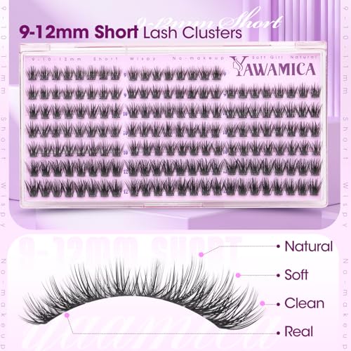 Natural Lash Clusters 9-10-12mm CC Curl Wispy Eyelash Extensions