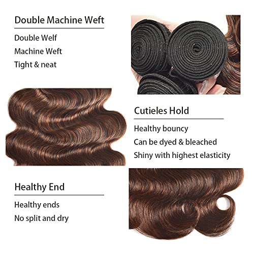 P4/30 Body Wave Human Hair Bundles - 26/28/30 Inch, 300g