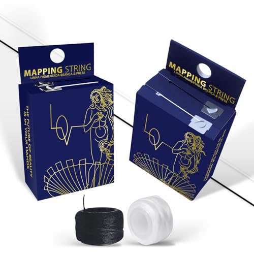 2-in-1 Eyebrow Mapping String - 100 FT Black & White