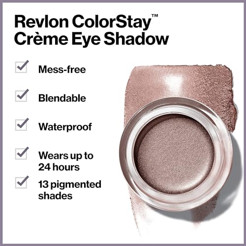 REVLON Cr?me Eyeshadow, ColorStay 24 Hour Eye Makeup, Highly Pigmented Cream Formula in Blendable Matte & Shimmer Finishes, 750 Vanilla, 0.18 Oz