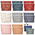20 Pcs Inspirational Christian Easter Gifts for Womens History Month Religious Makeup Bags Canvas Bible Verse Cosmetic Bag with Zipper Church for Sister Mothers Day(Bright,Bible Words)