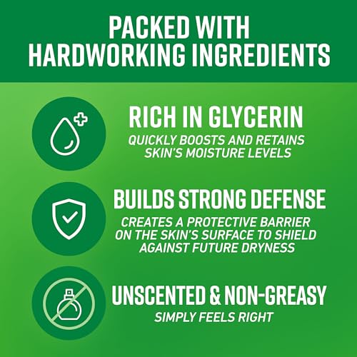 O'Keeffe's Hand and Body Lotion with Glycerin and Shea Butter - 12 oz Pump - Daily Essential Hydration, Heals & Relieves Extremely Dry Skin,(Pack of 4)