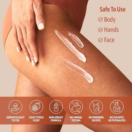 NATURE WELL Clinical Brighten & Hydrate Vitamin C Moisture Cream Skincare for Face, Body & Hands, Revitalizes Dull-Looking Skin, Promotes A Glowing Complexion, Helps Visibly Improve Skin Texture, 16oz