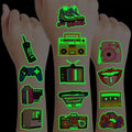 96 Pc Glow-in-Dark Temporary Tattoos for Kids Party Favors