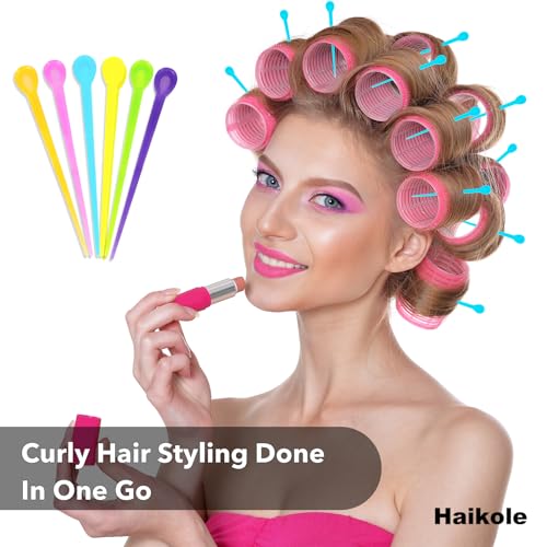 180 PCS Plastic Hair Roller Picks for Curling - Multi-Color
