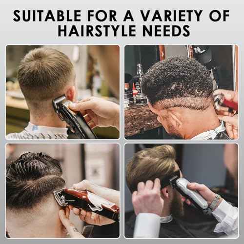 Clipper Guards for Wahl, Hair Clipper Attachments Set 10 12 16 with Metal Clip, 3 Cutting Lengths 1.25 inch/1.5 inch/2 inch, Premium Large Trimmer Combs Fits Most Full Size Wahl Clippers (3PCS, Black)