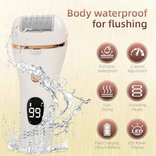 Electric Callus Remover for Feet, 17-in-1 Professional Pedicure Kit, Foot Scrubber Electric Foot File for Hard Cracked Dry Dead Skin, 3 Rollers, 2 Speed, Battery Display