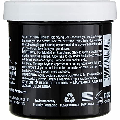 Ampro Pro Styl Clear Ice Protein Styling Gel, Ultra Hold 6 oz (Pack of 2)