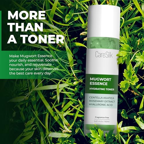 Mugwort Essence,Hydrating Face Toner with Artemisia, Hyaluronic Acid, Centella Asiatica & Rosemary Extract - Deep Moisturizing Skin Care & Barrier Protection Face Mist - 150 ml
