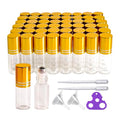 50 PCS 3ml Essential Oil Roller Bottles with Gold Caps