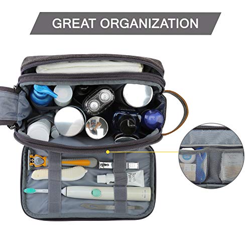 BAGSMART Canvas Toiletry Bag for Men, Water-Resistant Dopp Kit