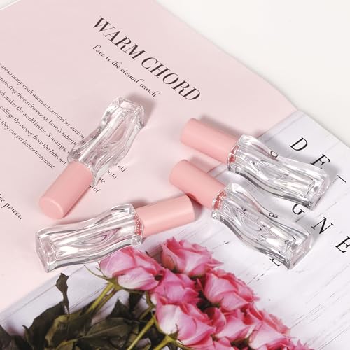9pcs Pink Empty Lip Gloss Tubes 2.5ml with Wand Caps