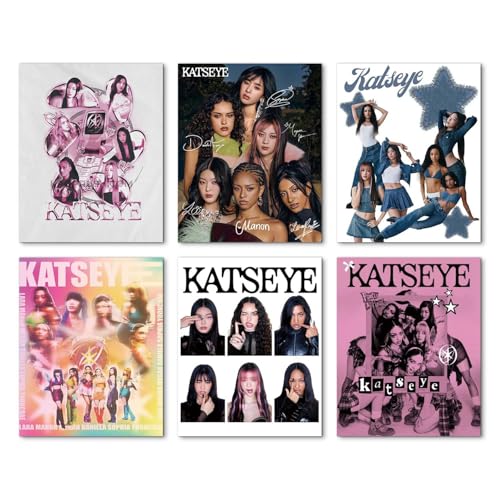 TUOCYERD Katseye Music Wall Art Posters Set of 6 8x10 Inches for Teens Room Decor