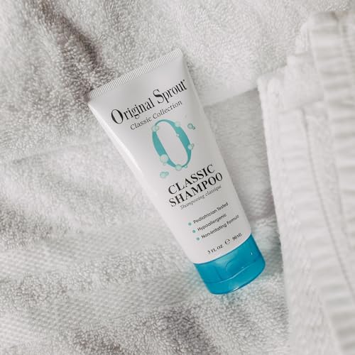 Original Sprout Classic Shampoo for All Hair Types, Sulfate Free and Vegan Shampoo, 3 oz. Bottle