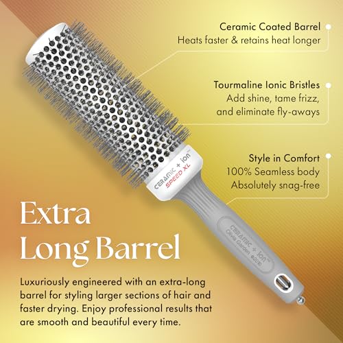 Olivia Garden Ceramic Ion Speed XL Round Brush - Professional Blowout