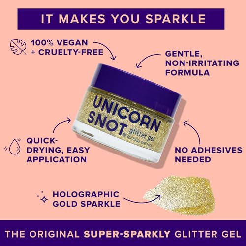 Unicorn Snot Holographic Glitter Gel - Vegan & Cruelty Free, 1.7 oz