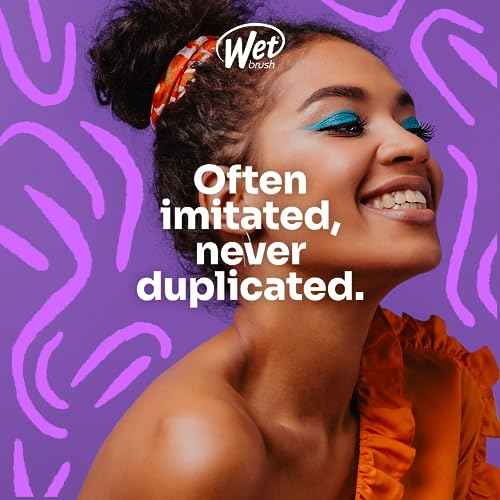 Wet Brush Thin Detangler Comb - Purple, Custom Care - All Hair Types - Ultra-Soft IntelliFlex Bristles Glide Through Tangles with Ease - Pain-Free Comb for Men & Women (Pack of 2)