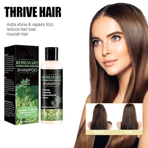 Rosemary Shampoo with Keratin for Hair Growth & Thickness