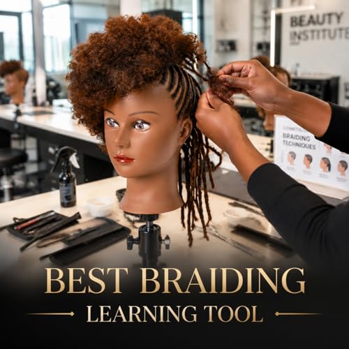Afro Mannequin Head 100% Human Hair - 9" Braiding & Styling