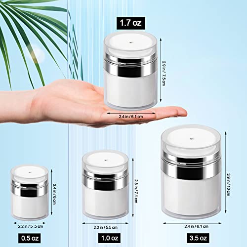 Travel Lotion Dispenser Airless Pump Jar - 0.5 Oz Refillable Skincare Container Variation 1