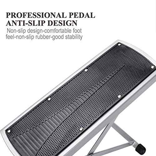 Pedicure Foot Rest, Adjustable Foot Stand with Non-Slip, Toe Separator - Easy at Home, No More Bending or Stretching, Beauty Pedicure Kit (Black)