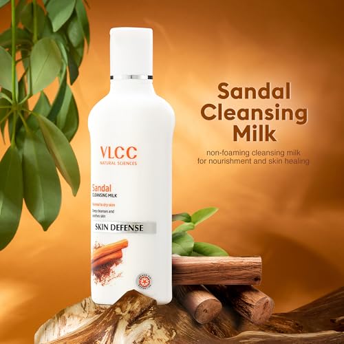 VLCC Sandal Cleansing Milk - Hydrating Face Cleanser, 3.38 oz