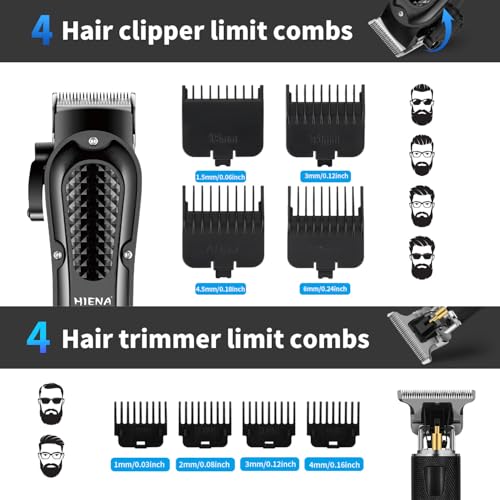 HIENA PRO Cordless Hair Clipper & Grooming Kit for Men