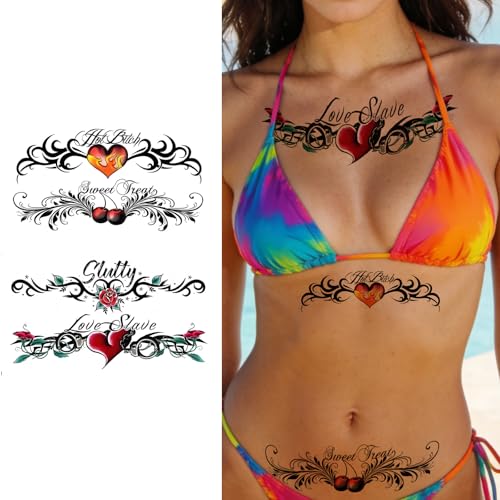 Temporary Tattoos for Women - 36 Designs, Waterproof, Large