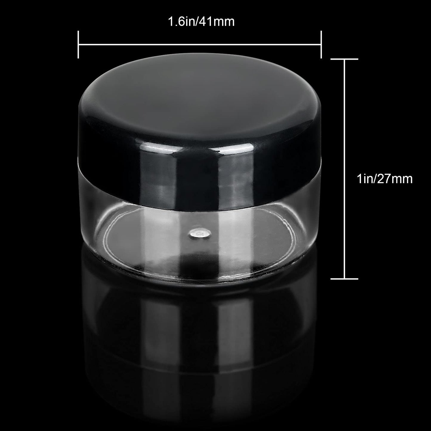 ZIQI 100 Pieces Sample Empty Containers, 20g Clear Cosmetic Container Jars with Lids, Plastic Pot Makeup Jars for Cosmetics, Cream, Lip Balm, Lip Scrub, Ointments-Leak Proof