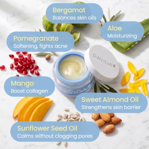 PAVIDA'S Cleansing Balm Makeup Remover - Vegan & PEG-Free, 1.7 Oz