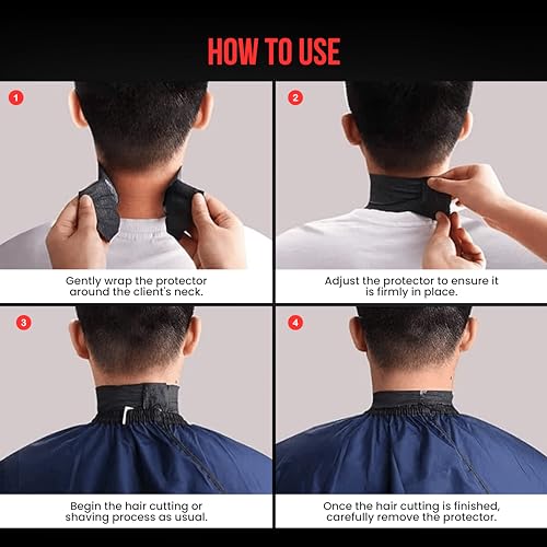 The Shave Factory Black Neck Strip, Disposable Barber Paper Roll, Protects Your Neck, Hygienic Option for Barbers, Unisex, All Ages