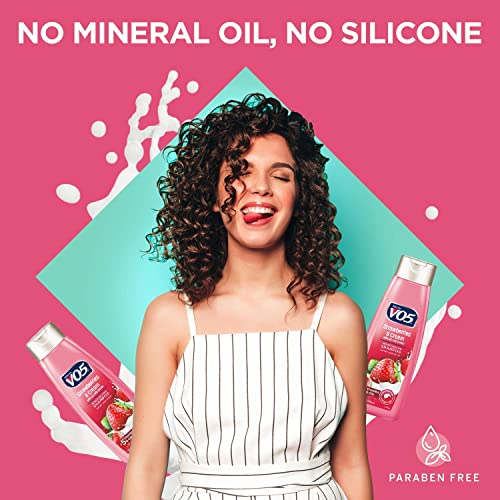 Moisture Milks Shampoo, 15 Oz, Strawberries by Vo5 (Pack of 2)