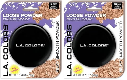 L.A. COLORS Loose Powder Medium Translucent 2-Pack