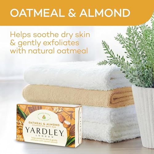 Yardley 7838-2 Yardley London Oatmeal and Almond Naturally Moisturizing Bath Bar, 4.0 oz. (Pack of 2)