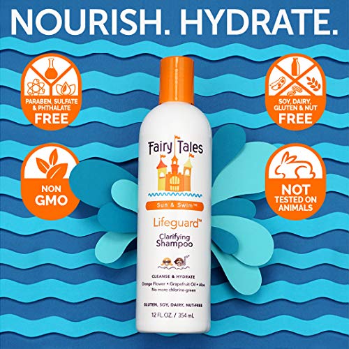 Fairy Tales Swim Shampoo 32oz and Conditioner 32oz for Kids | Made with Natural Ingredients in the USA | Chlorine Removal Swimmer Shampoo and Conditioner | No Parabens, Sulfates, or Synthetic Dyes