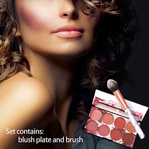 NewBang 8 Colors Blush Palette – Matte & Shimmer