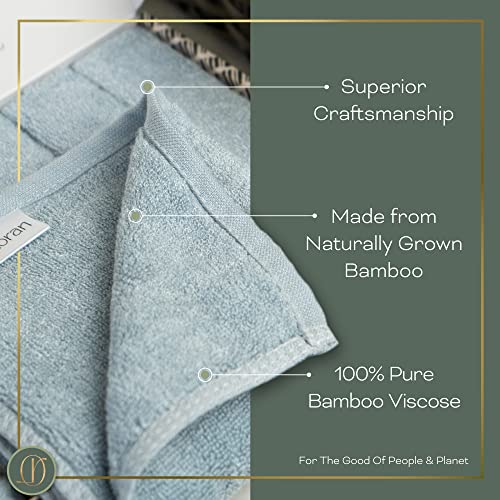 Loran Bamboo Viscose Washcloths Set of 6 - 10" x 10"