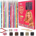 Hair Tinsel Kit - 8700+ Strands in 20 Colors, 48-Inch Glitter Extensions