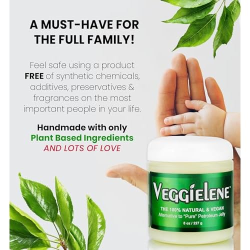 Beesaluxe Veggielene - 100% Natural, Vegan & Hypoallergenic Alternative to Petroleum Jelly - Unpetroleum - Lips, Hands, Baby, Makeup Remover and More (2 Ounce)