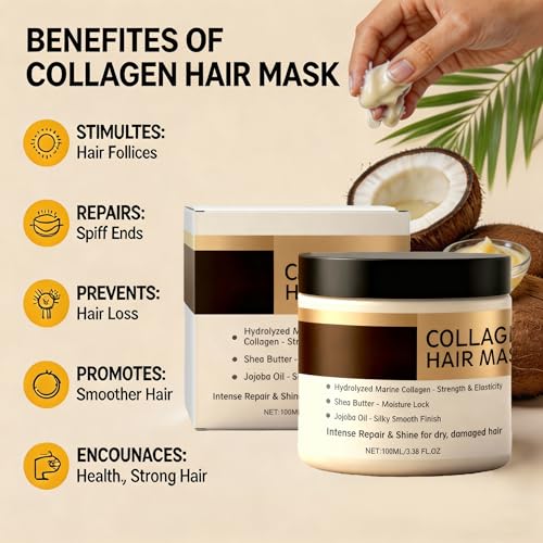 Keratin & Collagen Deep Conditioning Hair Mask - 3.38oz